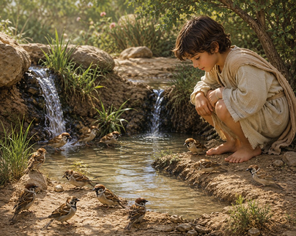Jesus and sparrows