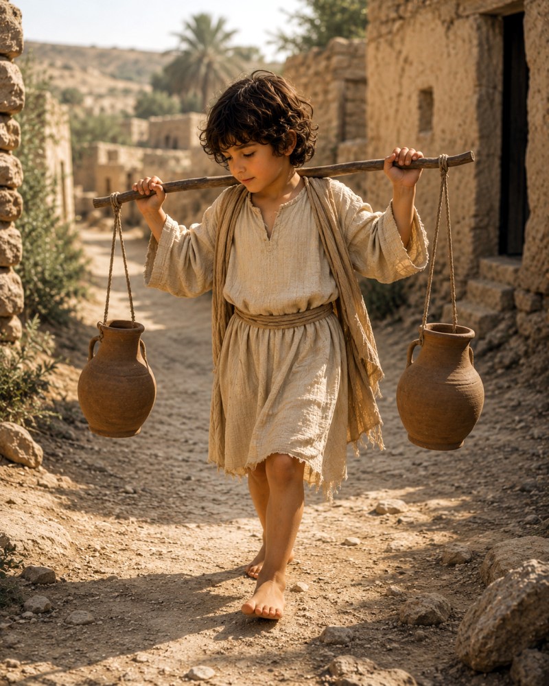 The Childhood of Jesus - Jesus Pitcher of water